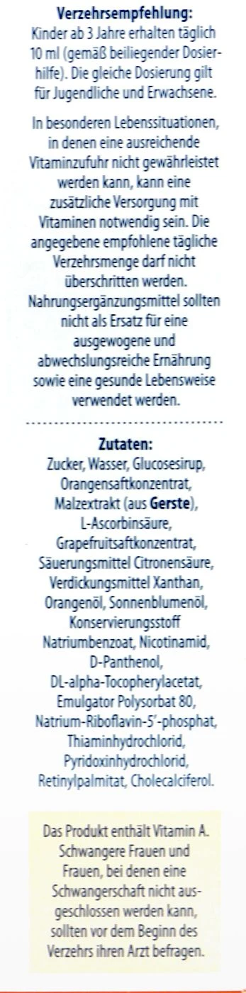 Sanostol Multivitamine - 460 Ml 2 Sanostol Multivitamine - 460 Ml – Bild 2