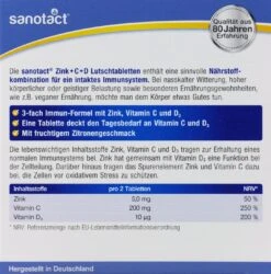 Sanotact Zink + C + D Lutschtabletten - 20 Stück -Compo-Laden Sanotact20Zink2020C2020D20Lutschtabletten 72122 H01