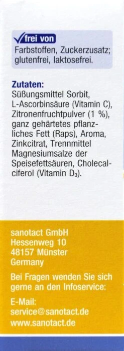 Sanotact Zink + C + D Lutschtabletten - 20 Stück -Compo-Laden Sanotact20Zink2020C2020D20Lutschtabletten20 2122 L01