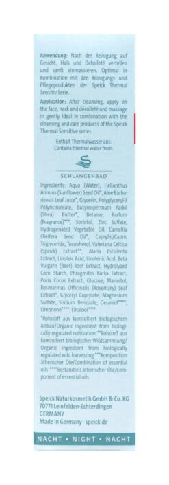Speick Thermal Sensitiv Nachtcreme - 50 Ml -Compo-Laden Speick20Thermal20Sensitiv20Nachtcreme 25420 R01