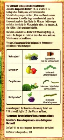 Naturen Bio Zünsler & Raupenfrei XenTari - 20 G -Compo-Laden Substral20Naturen20Zuensler20und20Raupenfrei20XenTari 32501 R01