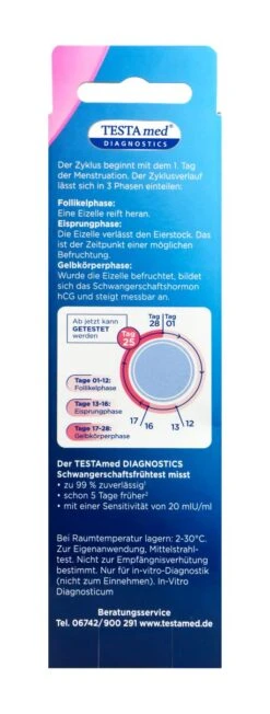 Testamed Schwangerschaftstest - 1 Stück 6 Testamed Schwangerschaftstest - 1 Stück -Compo-Laden Testamed20Schwangerschaftstest 66436 H01